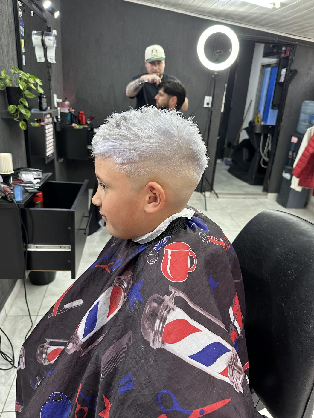 Platinado con diseño y degradado